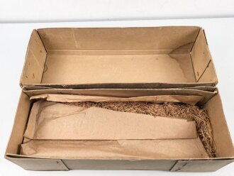 Pionier Wehrmacht, leere Umverpackung für 25 kg " Gelatine Donarit 1" datiert 1944. Maße etwa 27 x 72 x 18cm