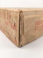 Pionier Wehrmacht, leere Umverpackung für 25 kg " Gelatine Donarit 1" datiert 1944. Maße etwa 27 x 72 x 18cm