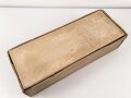 Pionier Wehrmacht, leere Umverpackung für 25 kg " Gelatine Donarit 1" datiert 1944. Maße etwa 27 x 72 x 18cm