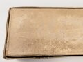 Pionier Wehrmacht, leere Umverpackung für 25 kg " Gelatine Donarit 1" datiert 1944. Maße etwa 27 x 72 x 18cm
