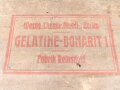 Pionier Wehrmacht, leere Umverpackung für 25 kg " Gelatine Donarit 1" datiert 1944. Maße etwa 27 x 72 x 18cm