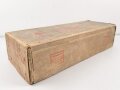 Pionier Wehrmacht, leere Umverpackung für 25 kg " Gelatine Donarit 1" datiert 1944. Maße etwa 27 x 72 x 18cm