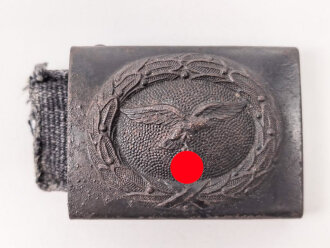 Afrikakorps, Koppelschloss für Mannschaften der Luftwaffe. Originallack, die Weblasche abgeschnitten