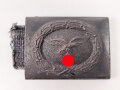Afrikakorps, Koppelschloss für Mannschaften der Luftwaffe. Originallack, die Weblasche abgeschnitten