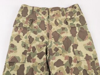U.S. Army, 1943 dated Camo HBT combat trousers. Unissued. Size 34 x 31, King Kard Overall Co.