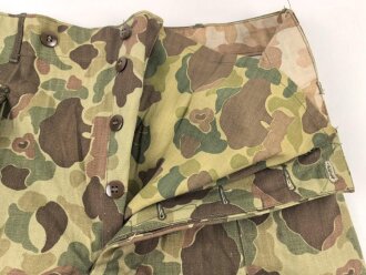U.S. Army, 1943 dated Camo HBT combat trousers. Unissued. Size 34 x 31, King Kard Overall Co.