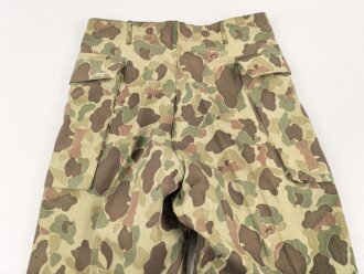 U.S. Army, 1943 dated Camo HBT combat trousers. Unissued. Size 34 x 31, King Kard Overall Co.