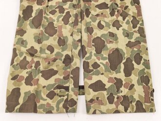 U.S. Army, 1943 dated Camo HBT combat trousers. Unissued. Size 34 x 31, King Kard Overall Co.