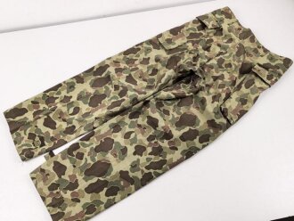 U.S. Army, 1943 dated Camo HBT combat trousers. Unissued. Size 34 x 31, King Kard Overall Co.