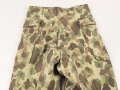 U.S. Army, 1943 dated Camo HBT combat trousers. Unissued. Size 34 x 31, King Kard Overall Co.