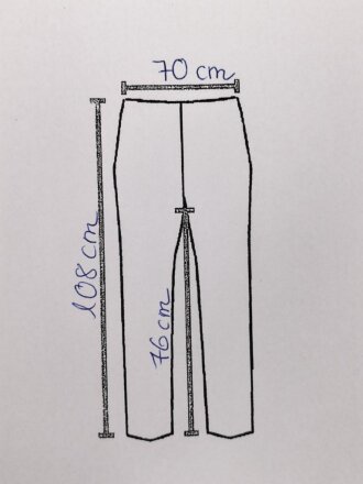 U.S. Army, 1943 dated Camo HBT combat trousers. Unissued, legs cut down, missing labels
