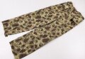 U.S. Army, 1943 dated Camo HBT combat trousers. Unissued, legs cut down, missing labels