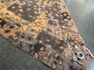 Waffen SS , Zeltbahn "Platane"Tarn, ungetragenes , leicht defektes Stück, farbfrisch.