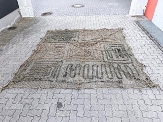 Tarnnetz Wehrmacht ca. 3 x3 Meter, mit Spannleinen und Transportbeutel. Für Fahrzeuge, Geschütze und Unterstände