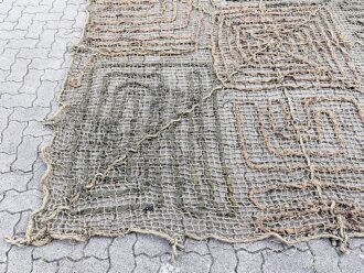 Tarnnetz Wehrmacht ca. 3 x3 Meter, mit Spannleinen und Transportbeutel. Für Fahrzeuge, Geschütze und Unterstände