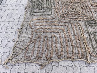 Tarnnetz Wehrmacht ca. 3 x3 Meter, mit Spannleinen und Transportbeutel. Für Fahrzeuge, Geschütze und Unterstände
