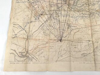 Frankreich, Landkarte "Beaumont" datiert 1917, Maße: 105 x 74 cm