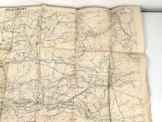 Frankreich, Landkarte "Beaumont" datiert 1917, Maße: 105 x 74 cm