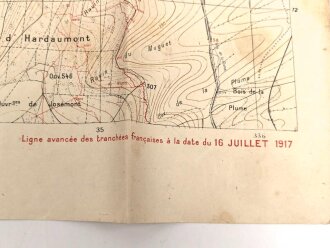 Frankreich, Landkarte "Beaumont" datiert 1917, Maße: 105 x 74 cm
