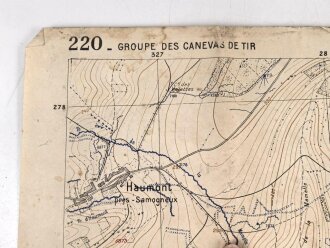 Frankreich, Landkarte "Beaumont" datiert 1917, Maße: 105 x 74 cm