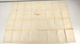 Frankreich, Landkarte "La Grille" datiert 1917, Maße: 106 x 74 cm, stark gebraucht