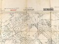 Frankreich, Landkarte "La Grille" datiert 1917, Maße: 106 x 74 cm, stark gebraucht