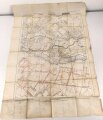 Frankreich, Landkarte "La Grille" datiert 1917, Maße: 106 x 74 cm, stark gebraucht