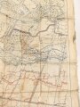Frankreich, Landkarte "La Grille" datiert 1917, Maße: 106 x 74 cm, stark gebraucht