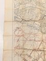Frankreich, Landkarte "La Grille" datiert 1917, Maße: 106 x 74 cm, stark gebraucht