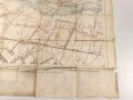 Frankreich, Landkarte "La Grille" datiert 1917, Maße: 106 x 74 cm, stark gebraucht