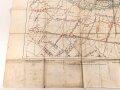 Frankreich, Landkarte "La Grille" datiert 1917, Maße: 106 x 74 cm, stark gebraucht