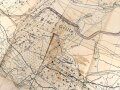 Frankreich, Landkarte "La Grille" datiert 1917, Maße: 106 x 74 cm, stark gebraucht