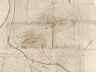 Frankreich, Landkarte "Cote de Talou Nord" datiert 1917, Maße: 104 x 68 cm