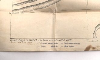 Frankreich, Landkarte "Cote de Talou Nord" datiert 1917, Maße: 104 x 68 cm