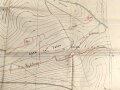 Frankreich, Landkarte "Cote de Talou Nord" datiert 1917, Maße: 104 x 68 cm