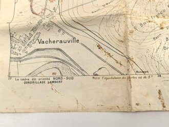 Frankreich, Landkarte "Cote de Poivre" datiert 1917, Maße: 104 x 74 cm