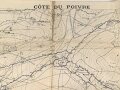 Frankreich, Landkarte "Cote de Poivre" datiert 1917, Maße: 104 x 74 cm