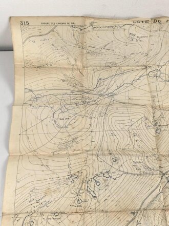 Frankreich, Landkarte "Cote de Poivre" datiert 1917, Maße: 104 x 74 cm