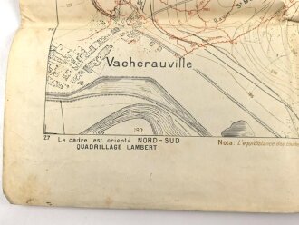 Frankreich, Landkarte "Cote de Poivre" datiert 1917, Maße: 104 x 74 cm