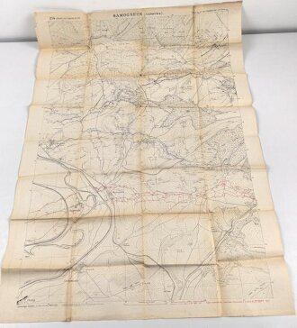 Frankreich 1.Weltkrieg, Landkarte "Samugneux (Verdun...