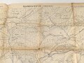 Frankreich 1.Weltkrieg, Landkarte "Samugneux (Verdun 4)" datiert 1917, Maße: 107 x 75 cm