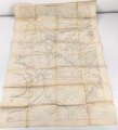 Frankreich 1.Weltkrieg, Landkarte "Samugneux (Verdun 4)" datiert 1917, Maße: 107 x 75 cm