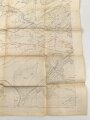 Frankreich 1.Weltkrieg, Landkarte "Samugneux (Verdun 4)" datiert 1917, Maße: 107 x 75 cm