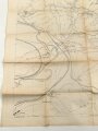 Frankreich 1.Weltkrieg, Landkarte "Samugneux (Verdun 4)" datiert 1917, Maße: 107 x 75 cm