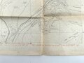 Frankreich 1.Weltkrieg, Landkarte "Samugneux (Verdun 4)" datiert 1917, Maße: 107 x 75 cm