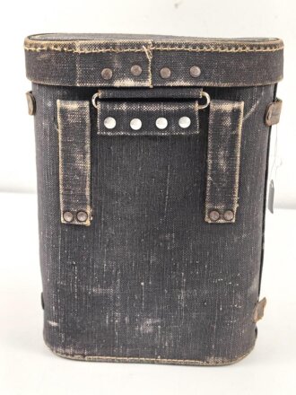 Behälter für ein Dienstglas 10 x 50 der Wehrmacht. Unter deutscher Besatzung gefertigt von Huet Paris. Gebraucht, guter Gesamtzustand