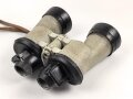 Kriegsmarine, U Boot Fernglas DF 7 x 50. Hersteller blc. Klare Durchsicht, Originallack, die Gummiarmierung  weich, aber zum Teil rissig.