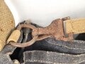 Paar Tragetaschen für Maschinengewehr Gurtkästen ( Patronenkästen ) der Wehrmacht. Getragenes Paar in gutem Gesamtzustand