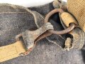 Paar Tragetaschen für Maschinengewehr Gurtkästen ( Patronenkästen ) der Wehrmacht. Getragenes Paar in gutem Gesamtzustand