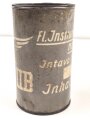 Luftwaffe, Dose für Instrumentenfett mit dem originalen Inhalt. Höhe etwa 17cm, ungereinigt